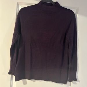 Loft eggplant colored thin knit sweater